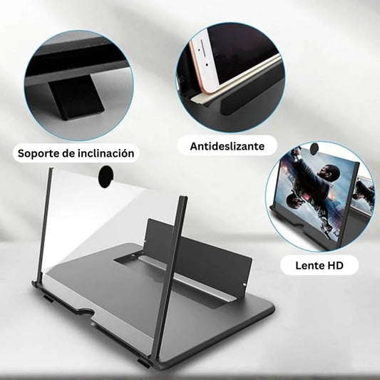Amplificador de Pantalla 3D para Smartphone – ¡Convierte tu móvil en una pantalla grande!